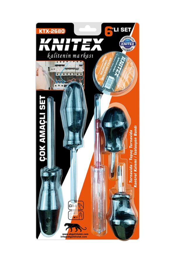 6PCS TORNİDA - ÇOK AMAÇLI SET TORNİDA - TOPAÇ TORNİDA - KONTROL M - ELEKTRİK BANT