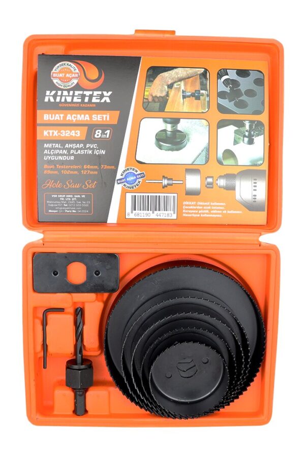 8İN1 BUAT AÇMA PANÇ SETİ METAL - AHŞAP - PVC - ALÇIPAN - PLS. 64-73-89-102-127MM KTX-3243