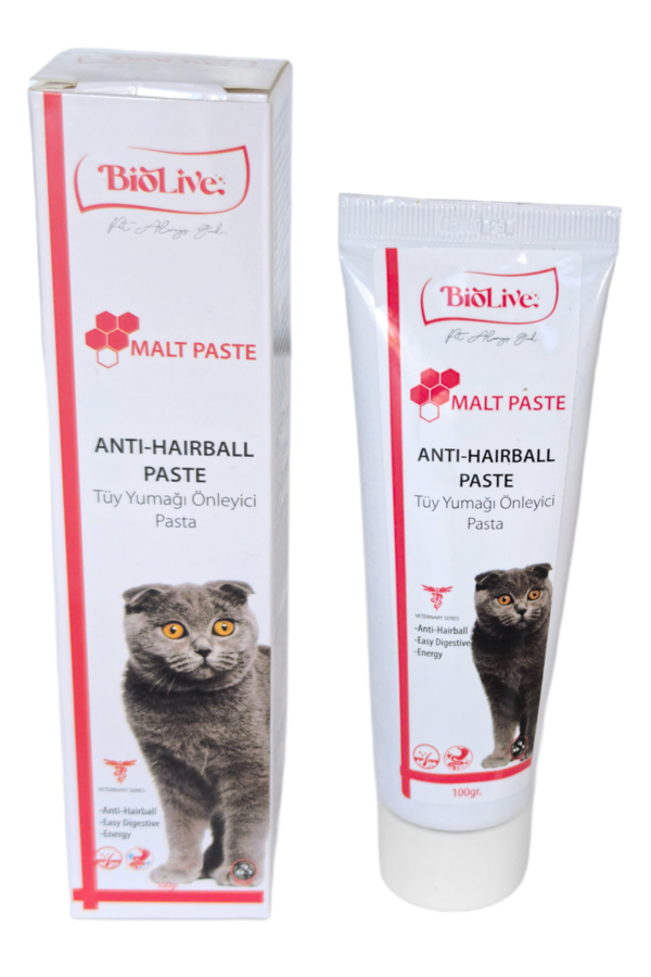 Biolive AntiHairBall Kediler İçin  Yumağı Önleyici Paste 100gr
