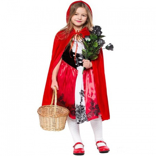 Kırmızı Başlıklı Kız lı Pelerin 90 cm