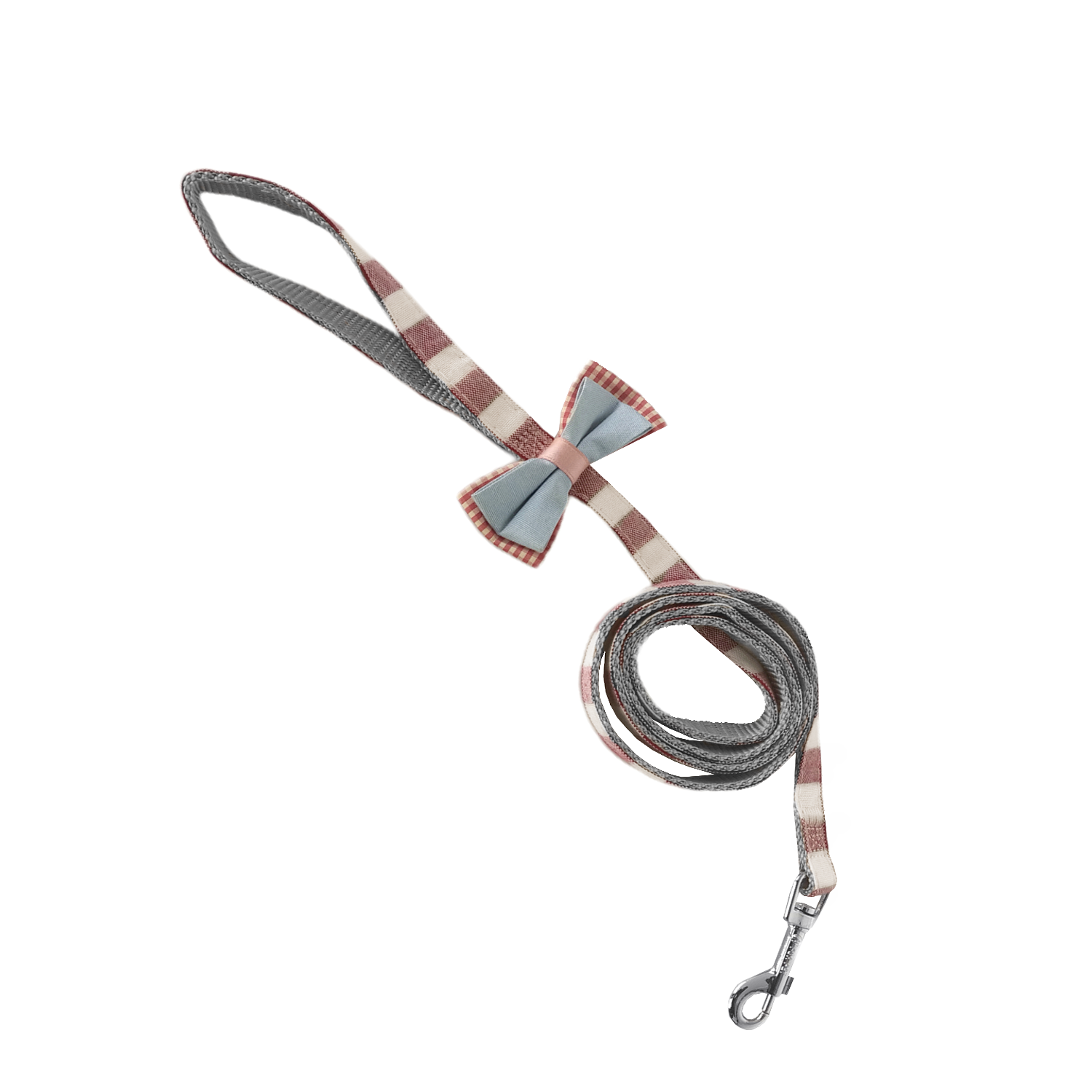 Köpek Göğüs Tasma Seti Ekose Desenli Papyonlu 1.5 cm*35-48 cm Kırmızı - Görsel 6