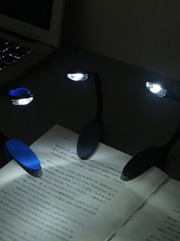 Okuma Işığı Led Booklight Kıskaçlı Pilli Model Led Işık