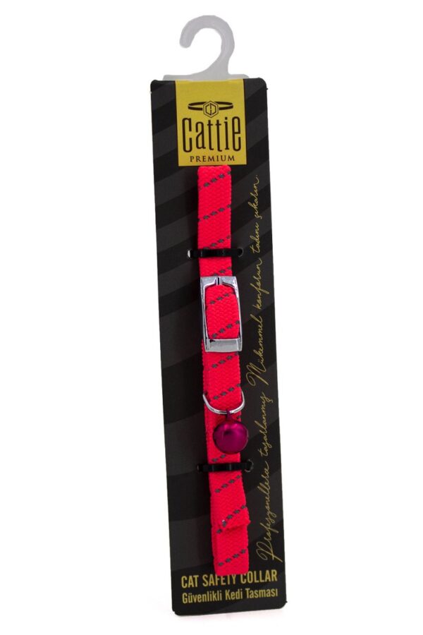Ayarlanabilir Elastik Kedi Boyun Tasması 1 cm x 30 cm Pembe