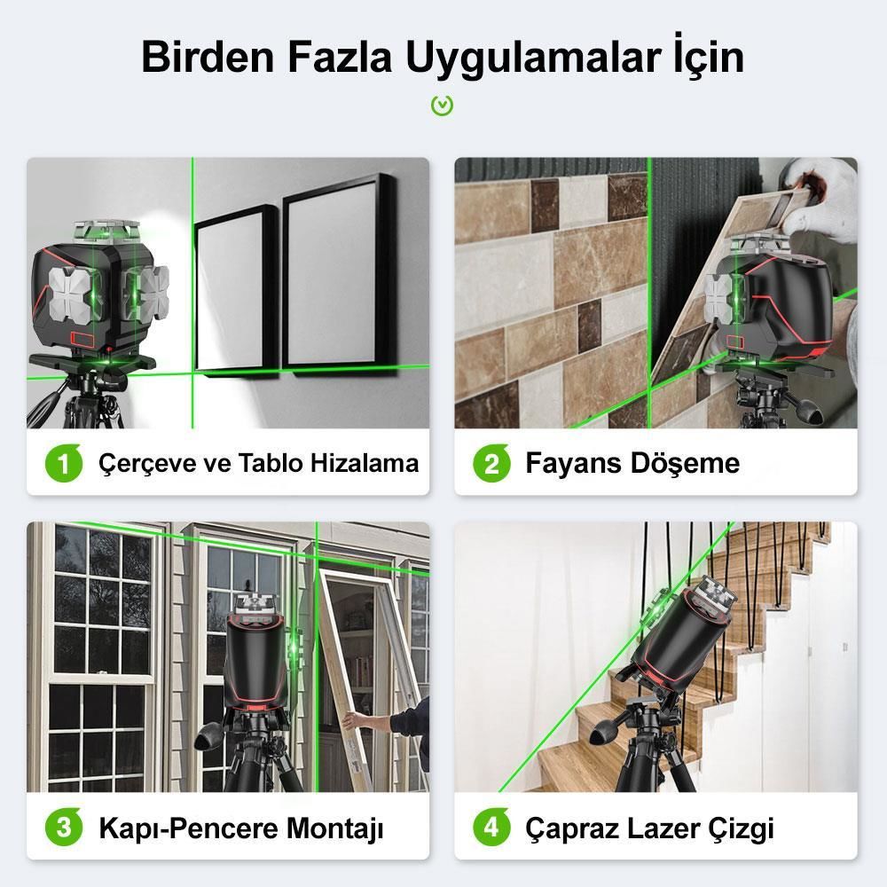 KBL36G 40 Metre Otomatik Hizalama Yeşil Lazer - Görsel 4
