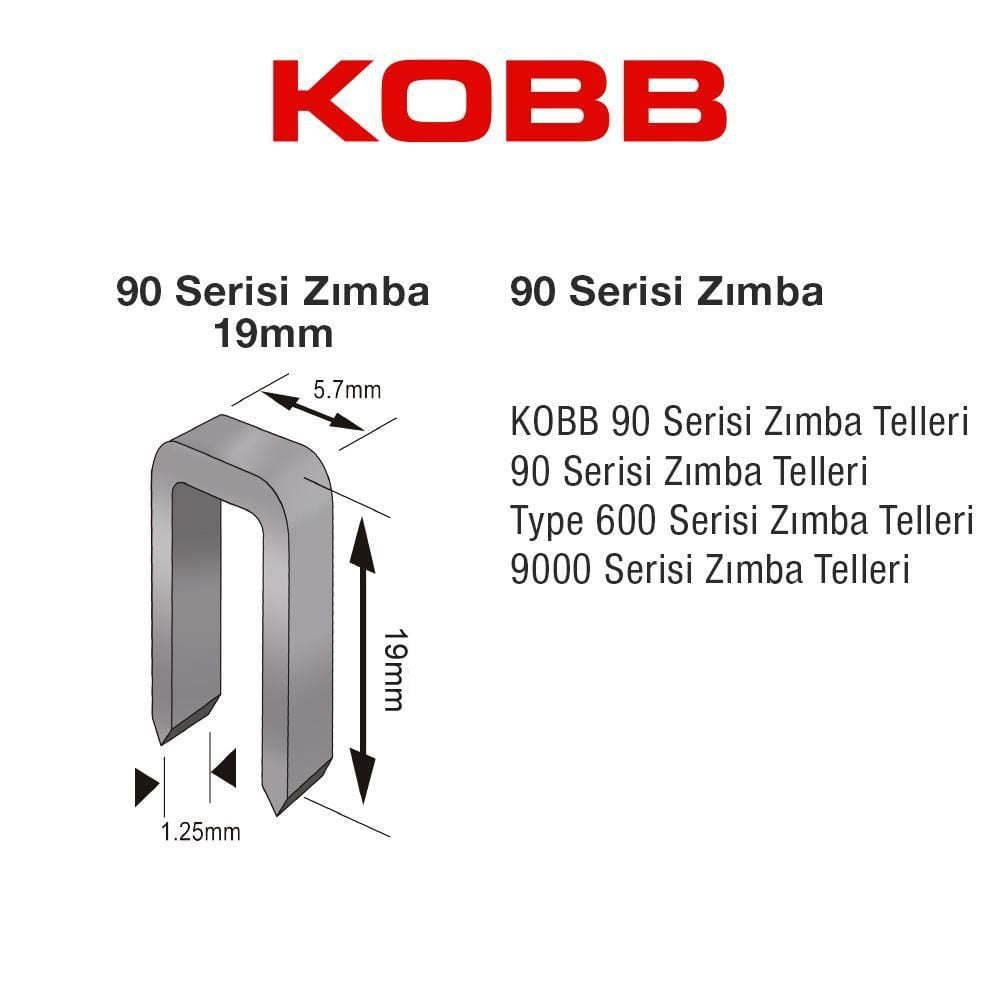 KBZ9019 19 mm 2500 Adet U Zımba Teli - Görsel 2