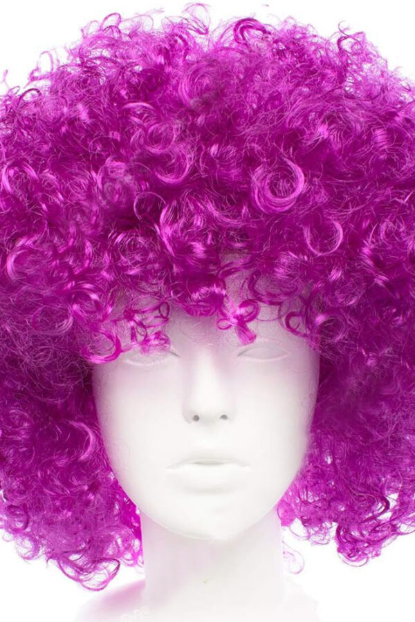 Koyu Mor Renk Violet Afro Bonus  Peruk