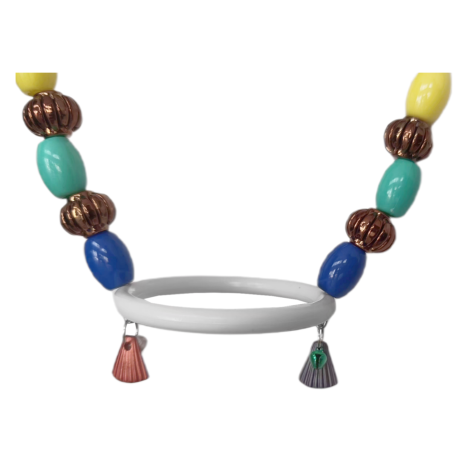 Renkli Boncuklu Oval Hlı Papağan Salıncağı 15 cm-23 cm - Görsel 6