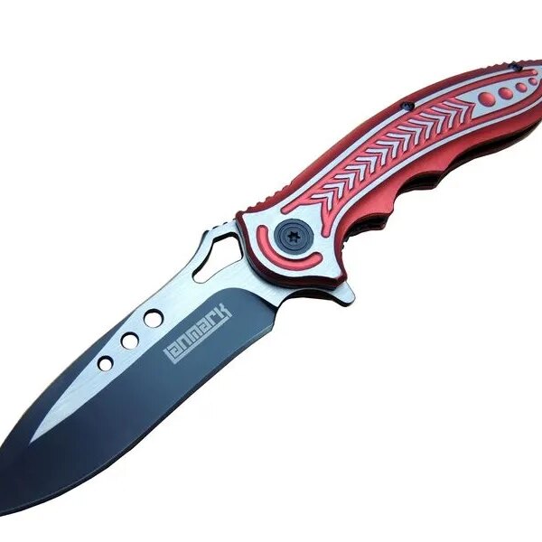 Lanmark RD T60A Kamp Çakı 20 cm - Kırmızı Sap, Otomatik, Kemerlikli