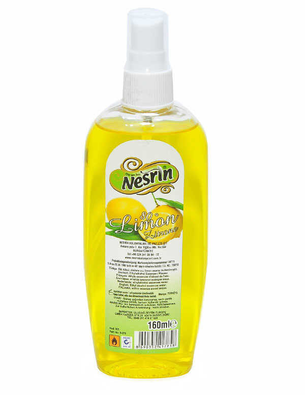 Limon Kolonyası Sprey 80 Derece Pet Şişe 160 ML