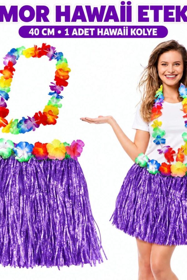 Luau ha Mor Hawaii Etek 40 cm ve 4’lü Hawaii Seti