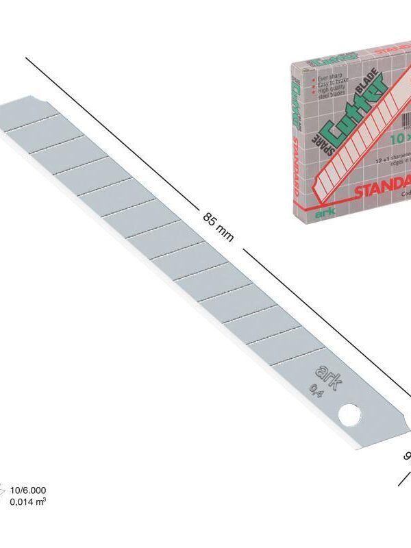 Maket Bıçağı Yedek Bıçağı 80X9 mm İnce Yedek 10 Adet