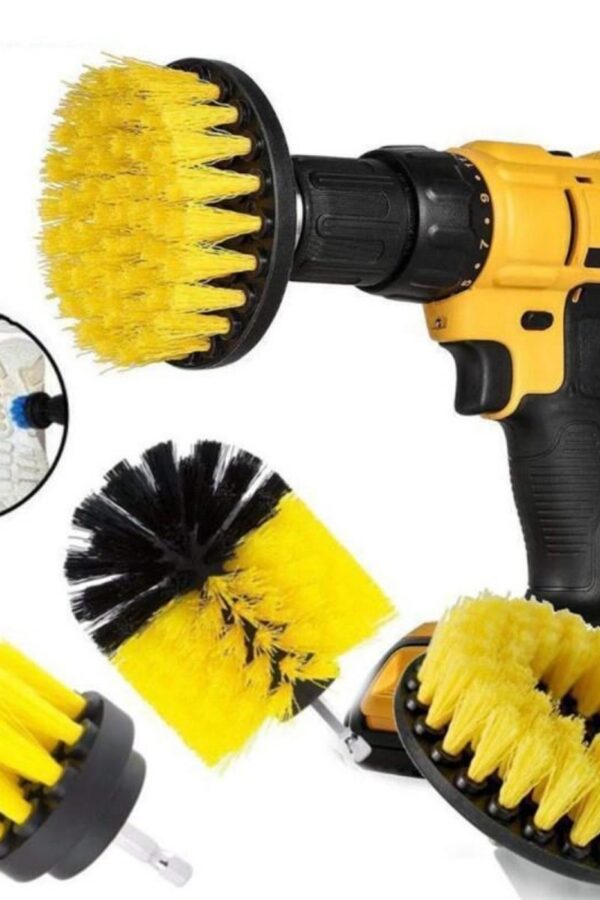Matkap Ucuna Takılan Çok Amaçlı Temizlik Fırçası 3 lü