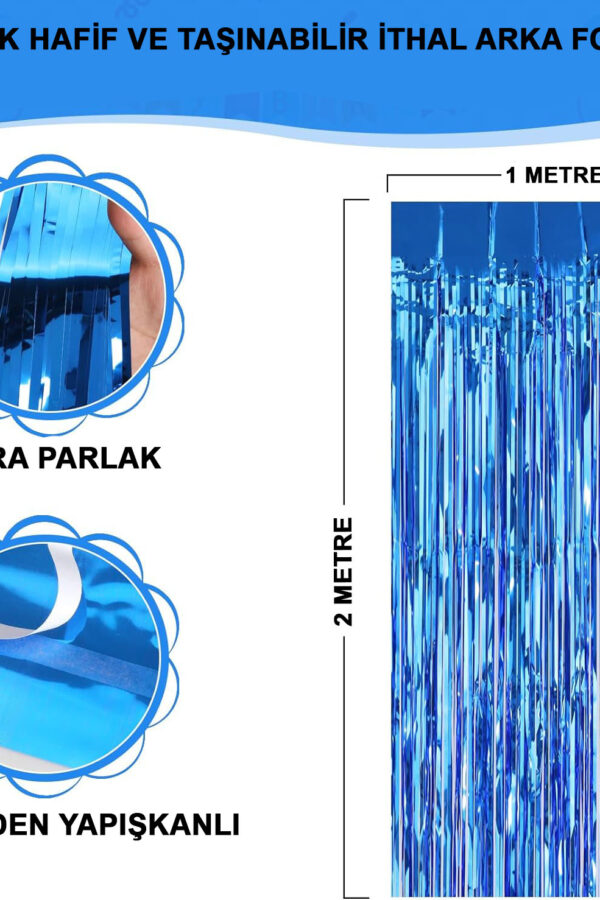 Mi Renk Ekstra Metalize Parlak aklı Arka Fon Perde İthal A Kalite 1x2 Metre