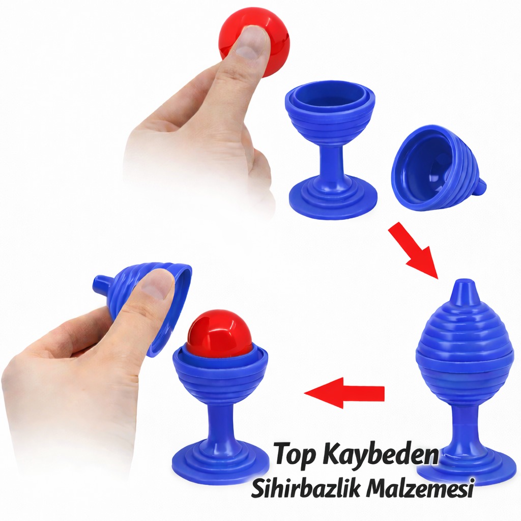 Mi Renk Sihirli Kupa Top Kaybetme Oyunu 7 cm - Görsel 2