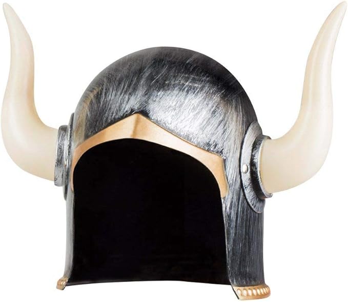 Mega Boynuzlu Viking Ivar Kaskı Eskitilmiş Desen Renk - Görsel 2