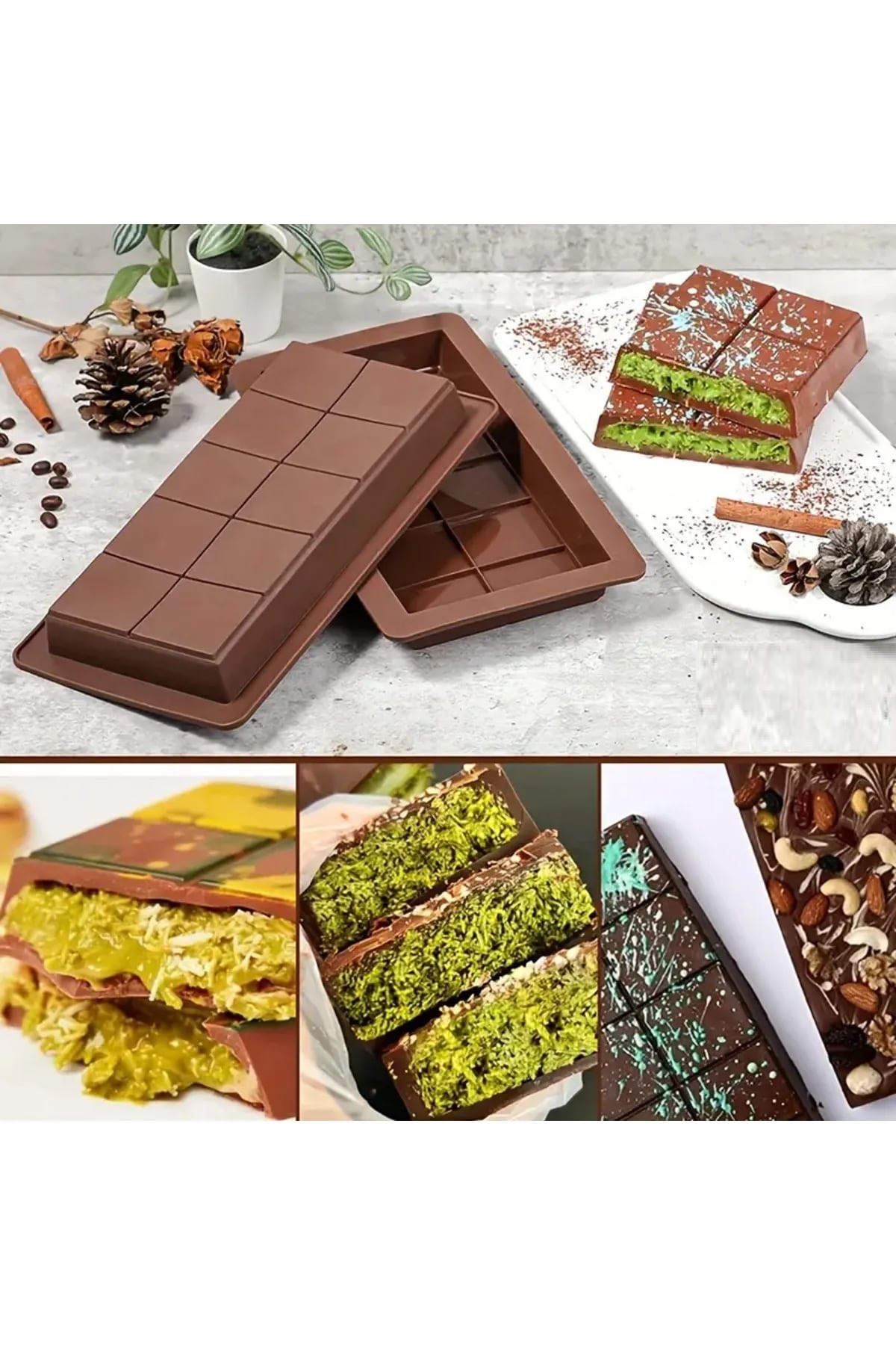 Meşhur Dubai sı Kalıbı - Büyük Tablet Kek Kalıbı Pasta Kalıbı - Görsel 2