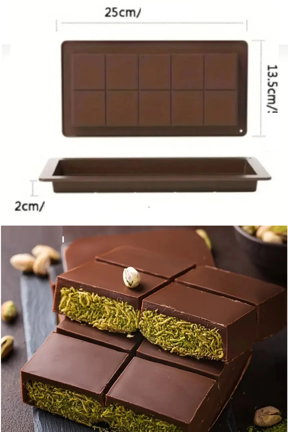 Meşhur Dubai sı Kalıbı - Büyük Tablet Kek Kalıbı Pasta Kalıbı - Görsel 4