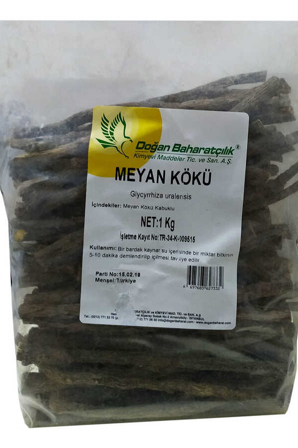 Meyan Kökü Kabuklu Çubuk Doğal 1000 Gr Paket