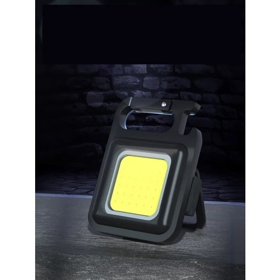 Mini 30 Ledli Mıknatıslı lık Flash Kamp Lambası Askılı Kapak Açacaklı Şarjlı Fener - Görsel 3