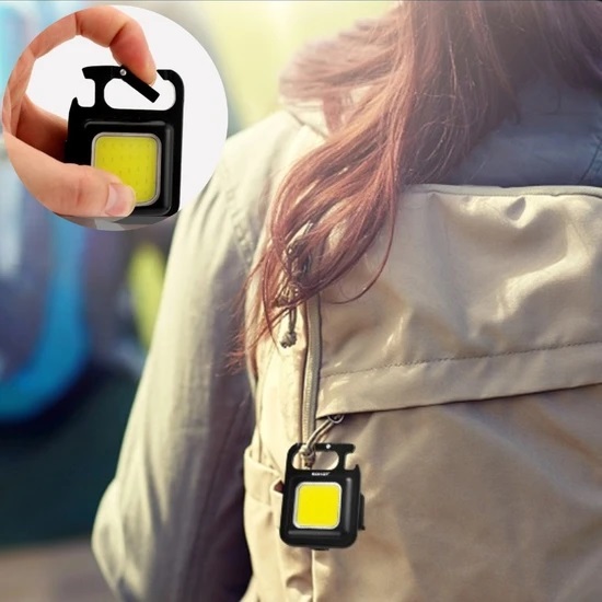Mini 30 Ledli Mıknatıslı lık Flash Kamp Lambası Askılı Kapak Açacaklı Şarjlı Fener - Görsel 4