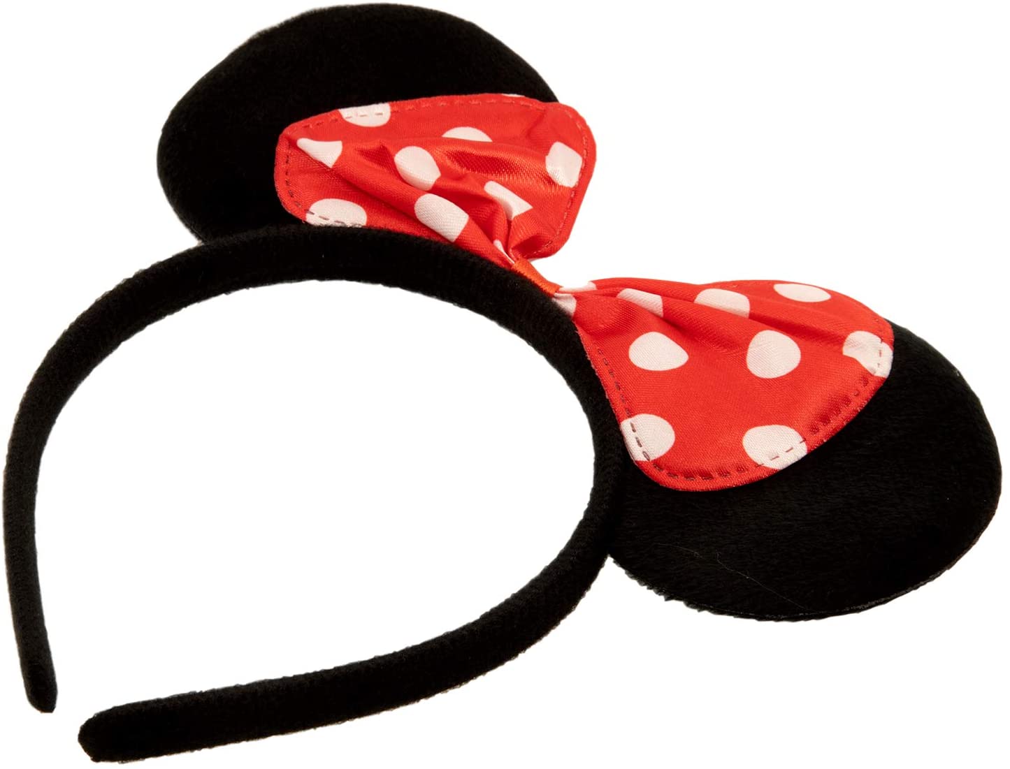 Kırmızı Fiyonklu Minnie Mouse Taç Fare Tacı Kafa Bı - Görsel 3