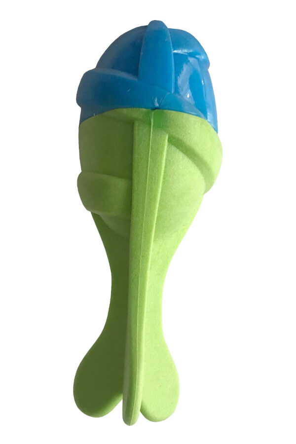 Sağlam Plastik Sesli  Köpek Oyuncağı 13 x 5 cm Mi Yeşil