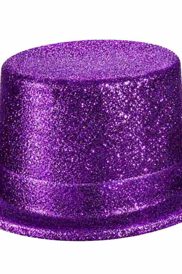 Mor Simli Glitter Silindir Parti sı