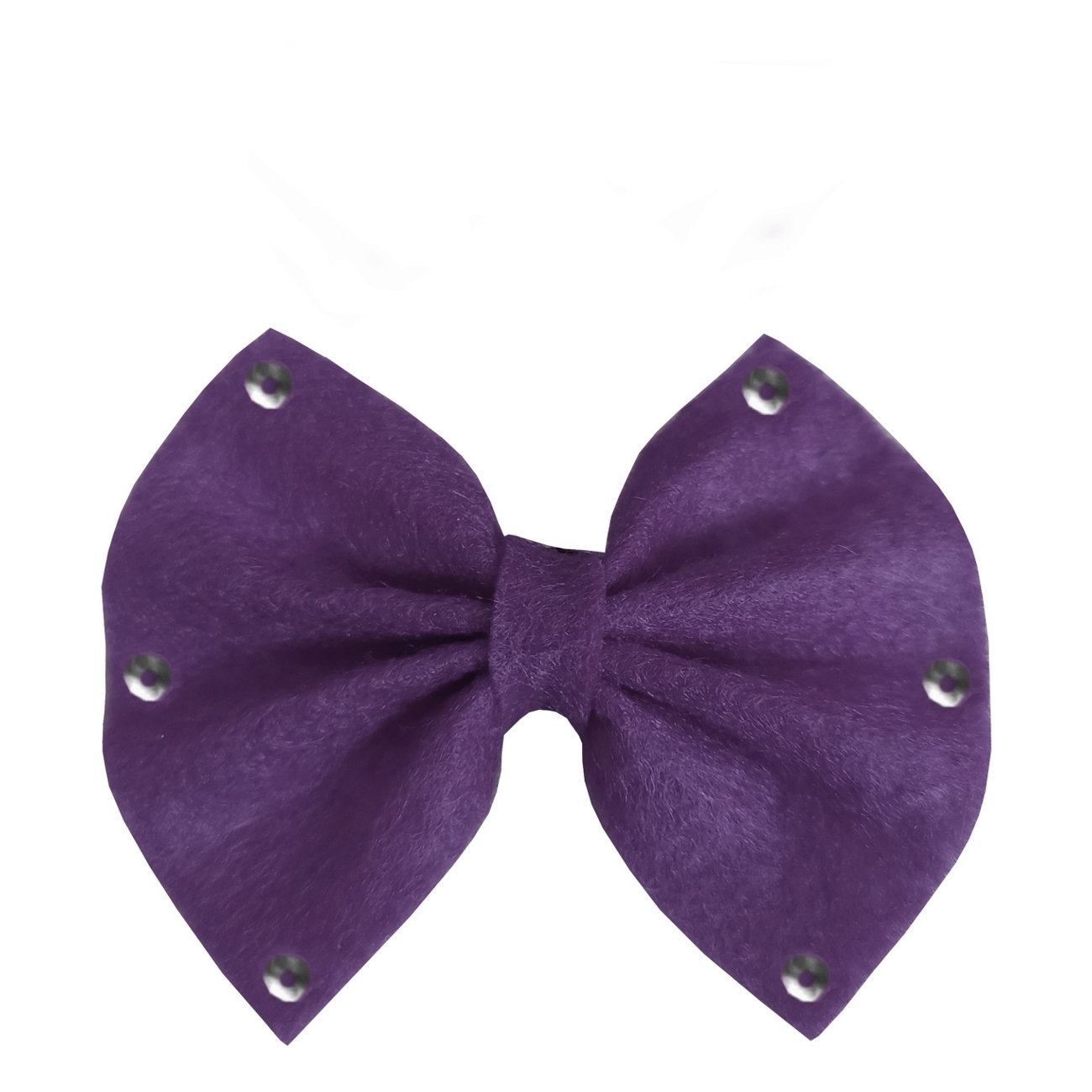 Pullu Keçe Kedi Köpek Tokası Mor 4.5-5.5 cm ( 2 Adet ) - Görsel 2