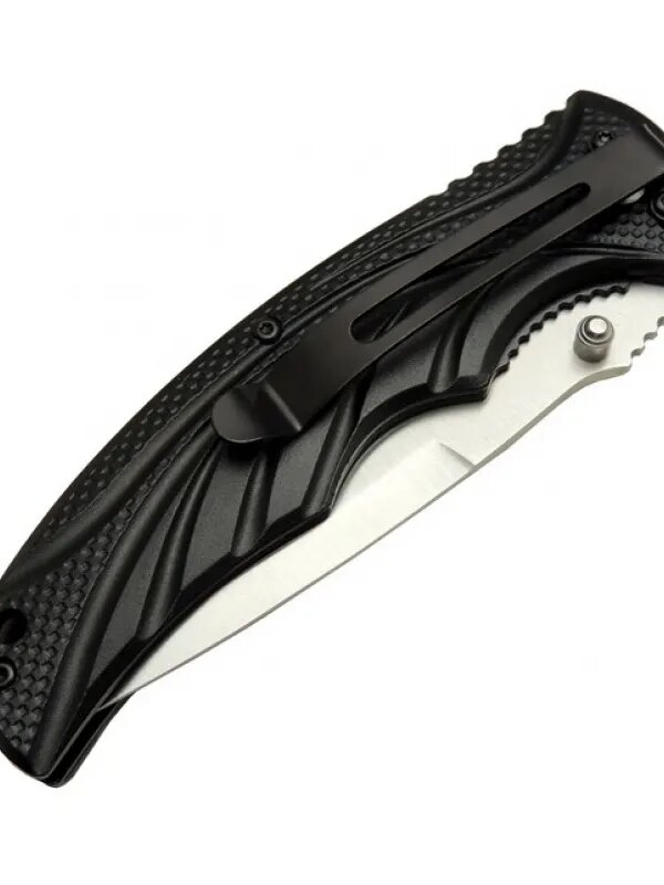 Mtech Hsome 451 Gri Kamp Çakı 21cm - Yarı Otomatik, Kemerlikli
