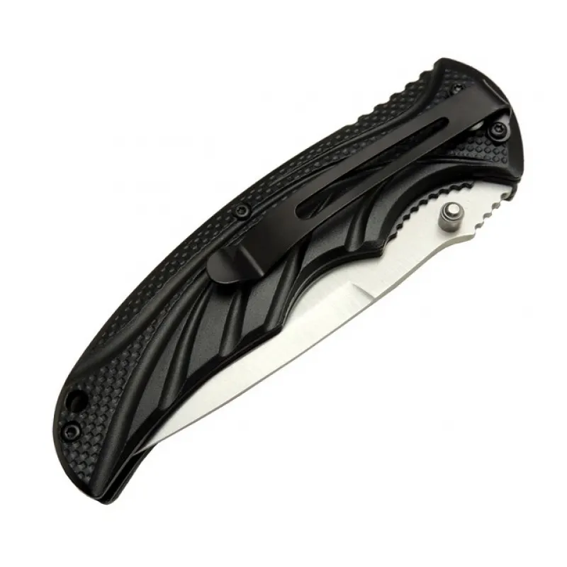 Mtech Hsome 451 Gri Kamp Çakı 21cm - Yarı Otomatik, Kemerlikli