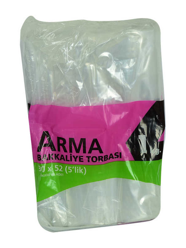 Naylon Torba Arma Şeffaf Bakkaliye Kuruyemiş Şeker Torbası 30x52 (5 lik ) Takribi 85 Adet 1000 Gr
