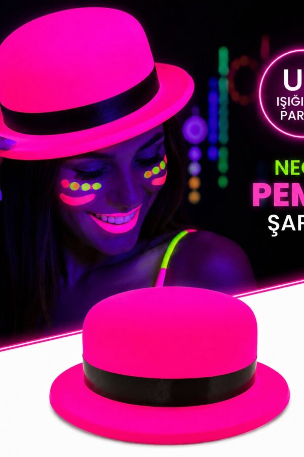 Neon Pembe UV Parti sı Plastik