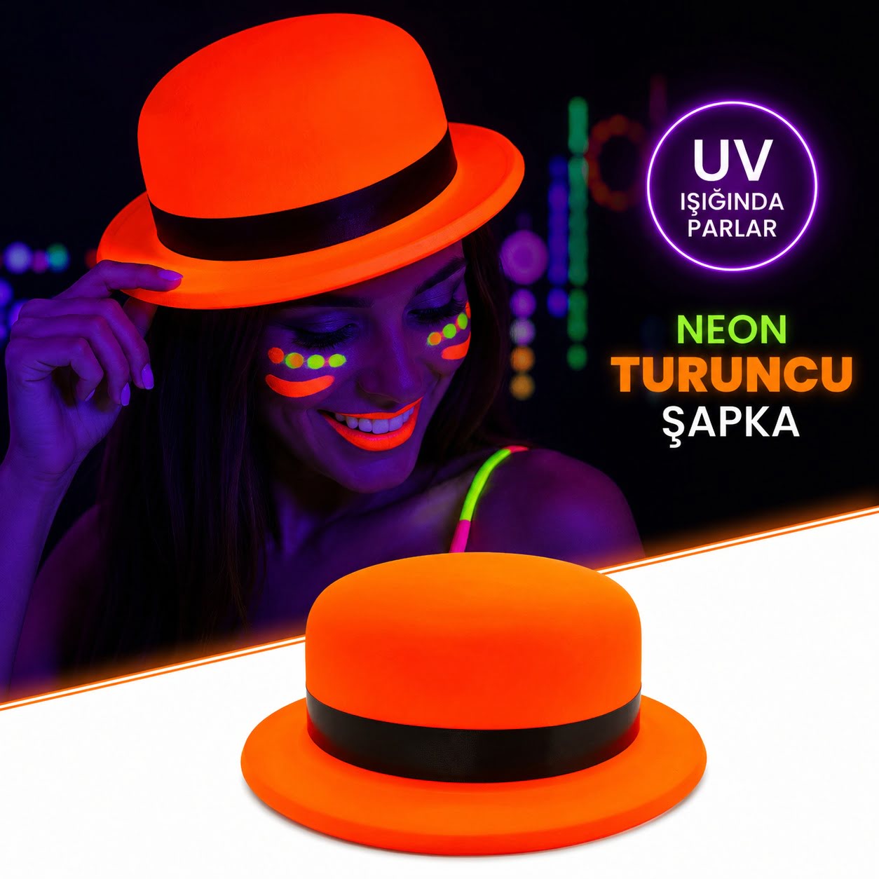 Neon Tcu UV Parti sı Plastik