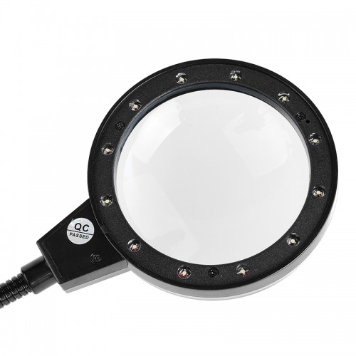 12 Led Clipsli Işıklı Büyüteç Işıklı Masa Lambası Çalışma Lambası - Görsel 3