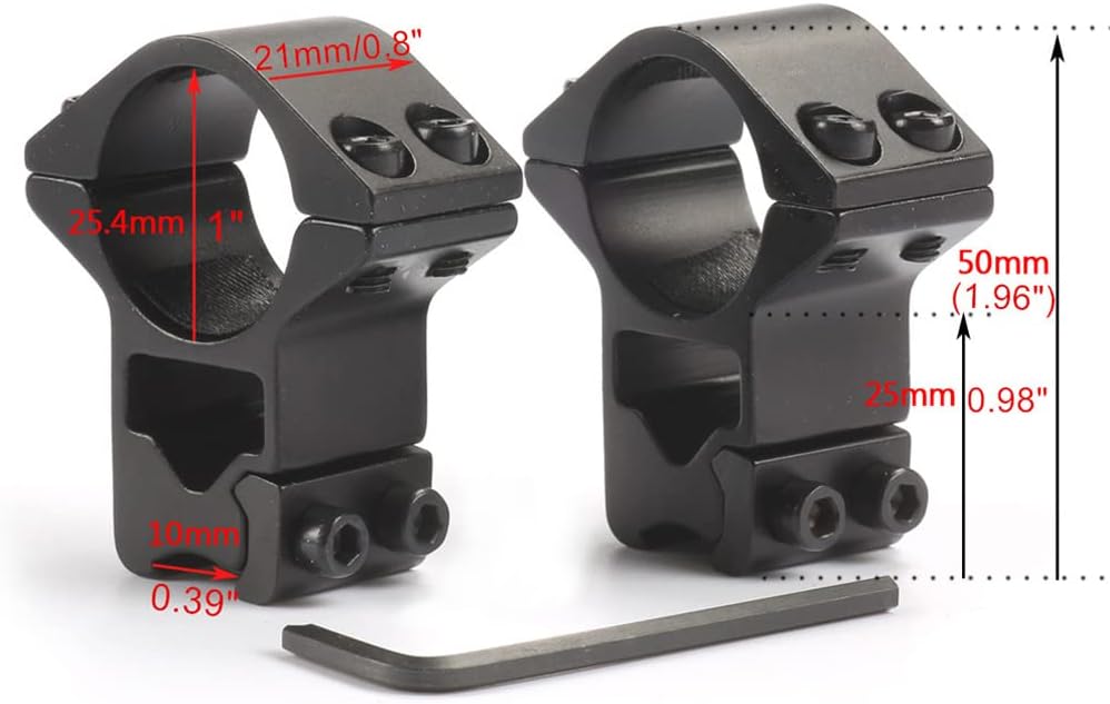 25.4mm dürbün için 11mm YÜKSEK Halı Ayağı - Görsel 2