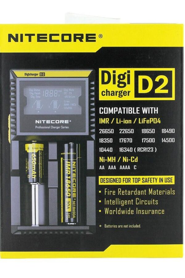 Nitecore D2 Digi Charger Li-ion / NI-CD / NI-MH / LifePO4 Dijital Pil Şarj