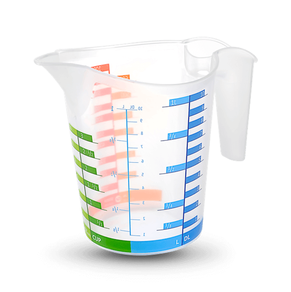 Ölçü Kabı Dereceli Renkli 1000 ML