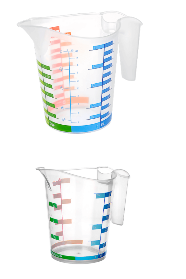 Ölçü Kabı Dereceli Renkli 1000 ML + 500 ML Set