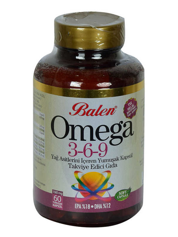 Omega 3-6-9 1585 Mg x 60 Yumuşak  EPA-18 DHA-12