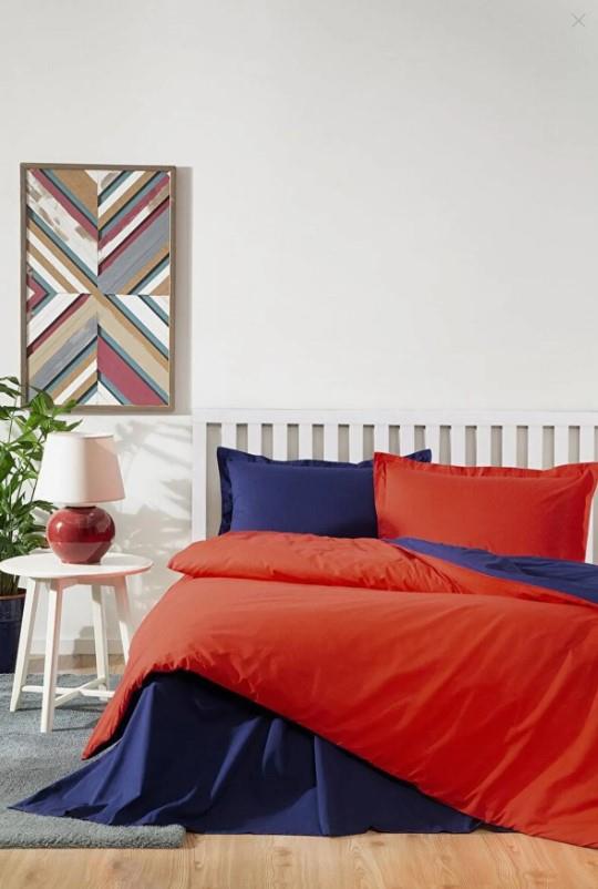 Özdilek Çift Kişilik Ranforce Nev Takımı Colormix Kırmızı Lacivert