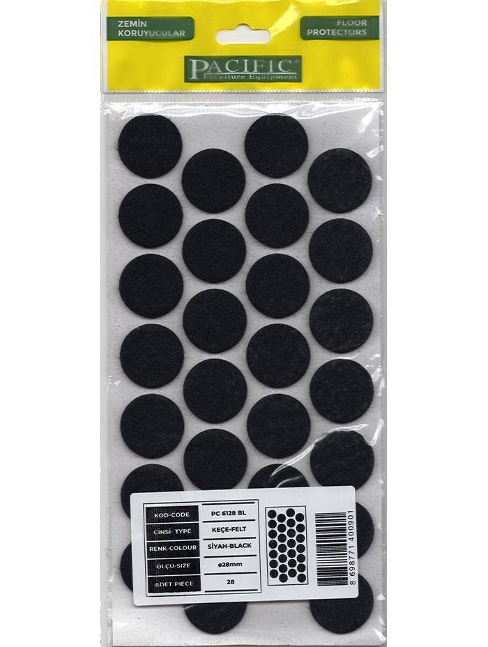 Pacific 6128 BL Yapışkanlı Keçe 28 mm Siyah - Görsel 2