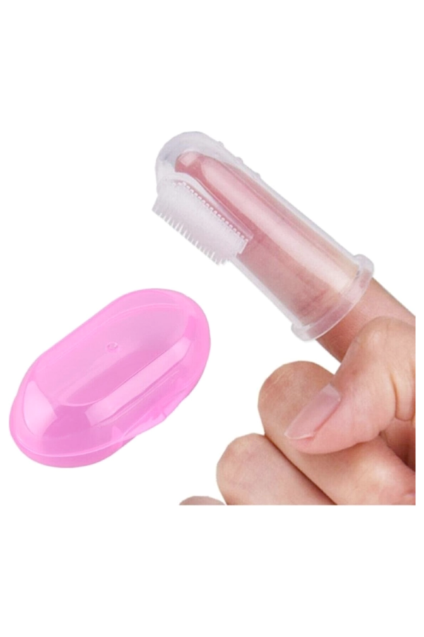 Kedi ve Köpek Parmak Diş Fırçası 5.5 cm Pembe