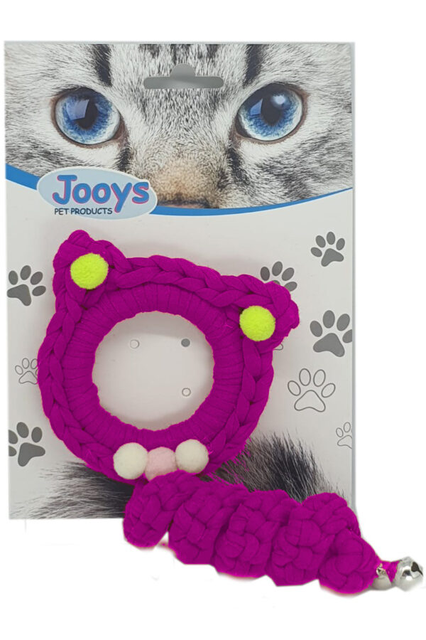 Zilli Kedi Örgü İpi 15 cm Pembe