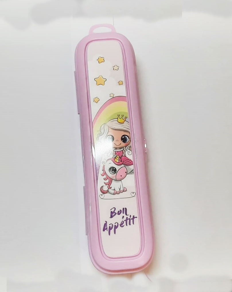 Pembe Multi Renkli Kapaklı mlik Kutusu -Çanta İçi Saklama - Diş Fırçası - Makyaj Fırçası Kutu - Görsel 2
