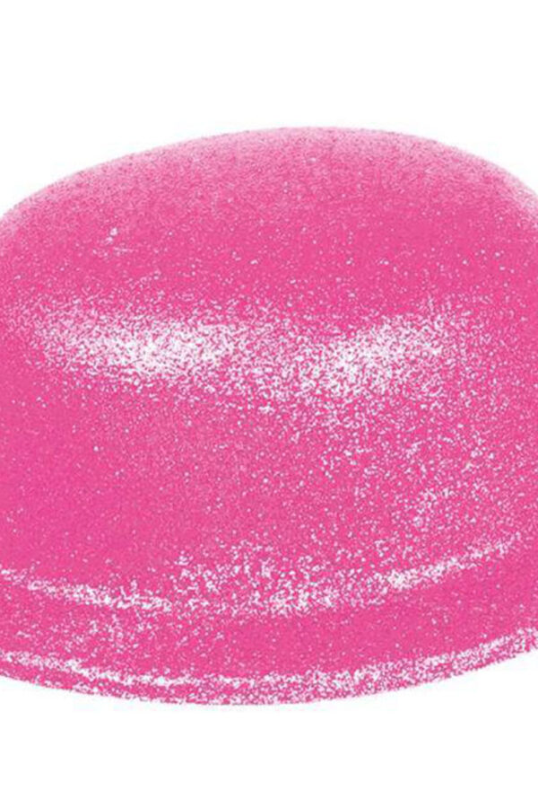 Pembe Renk Simli Melon Yuvarlak Parti sı 24x26 cm