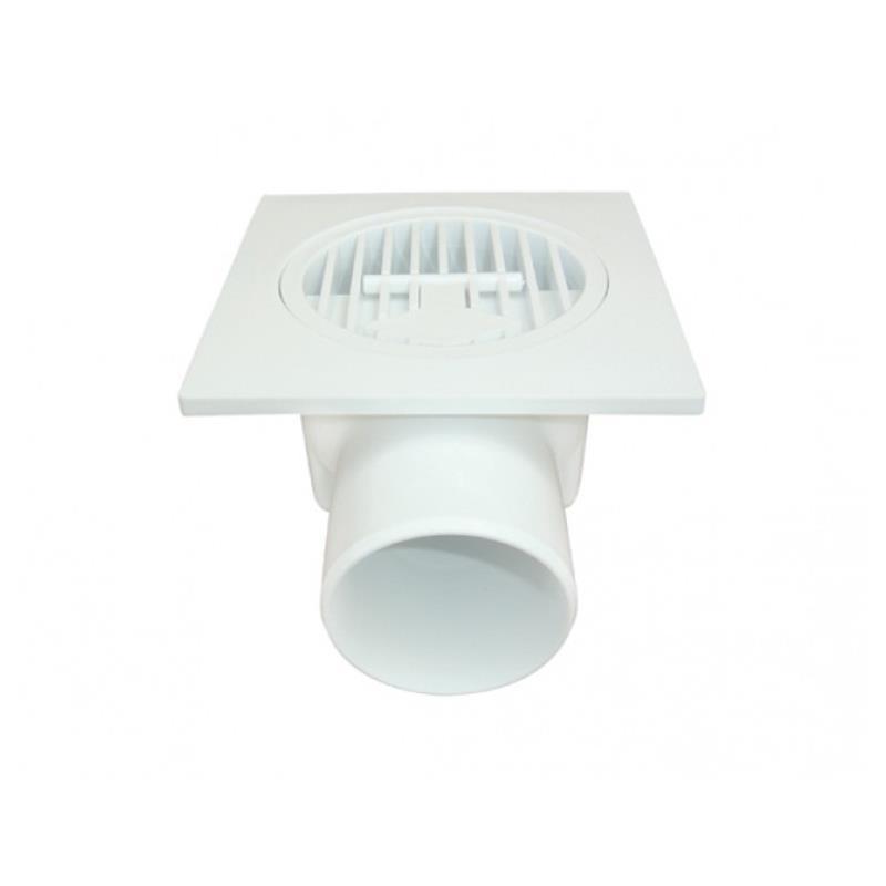 Plastik Yer Süzgeci 10x10 cm 50 mm Yan Çıkış