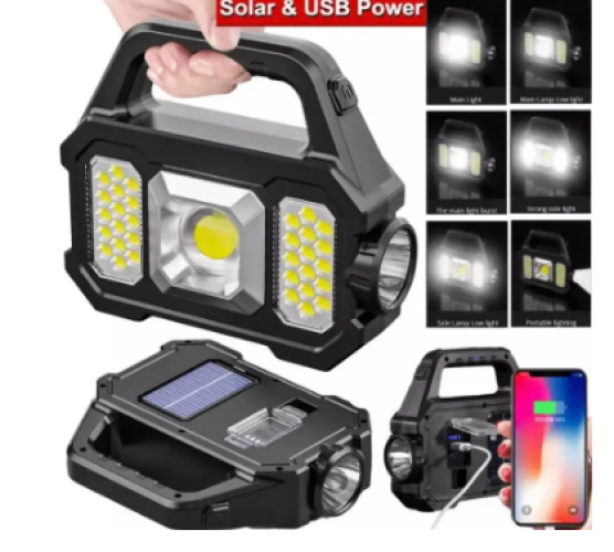 Polizei P-880A Solar Powerlı Şarjlı Taşınabilir Güçlü Fener