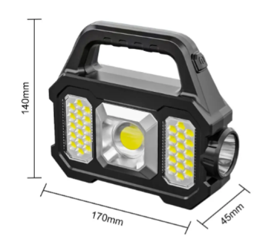 Polizei P-880A Solar Powerlı Şarjlı Taşınabilir Güçlü Fener - Görsel 2