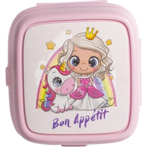 Porky Lol Desenli 4 Bölmeli Çatallı Beslenme Kabı - Diyet Kabı - Görsel 5