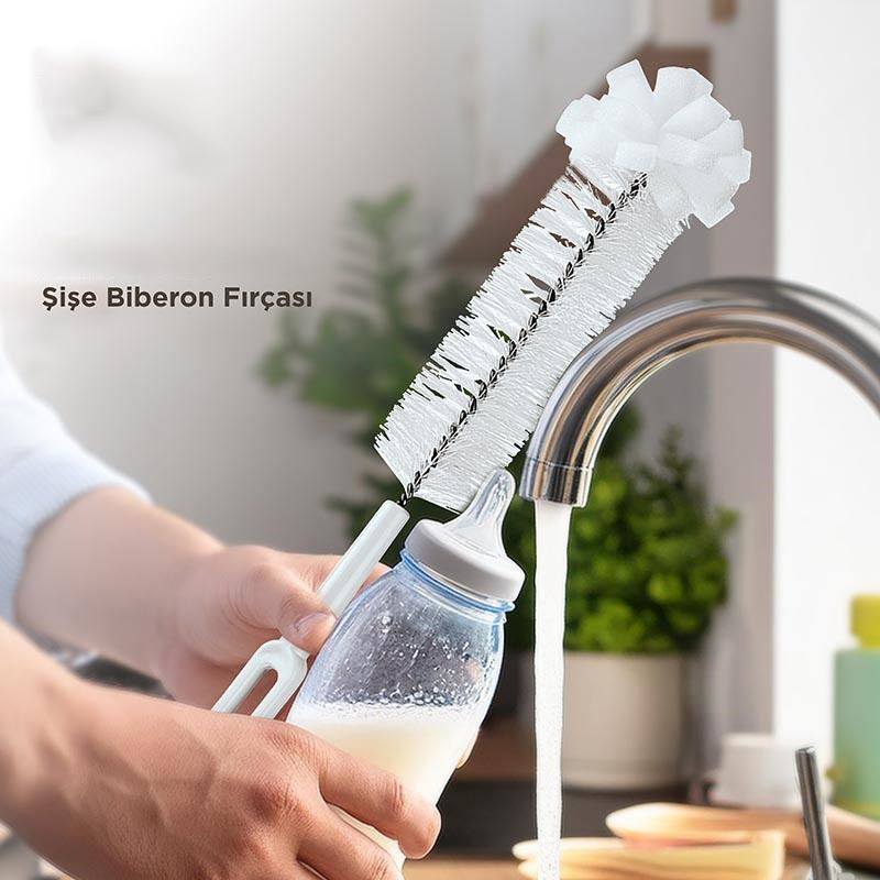 Premium Lüks Şişe ve Biberon Fırçası - Ultra Dalı Profesyonel Temizlik & Kristal Parlaklık - Görsel 4